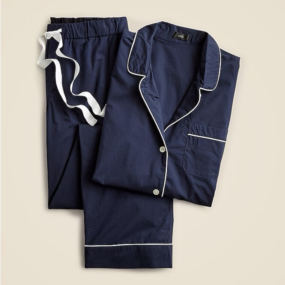 J. Crew End-on-end cotton long-sleeve pajama set
